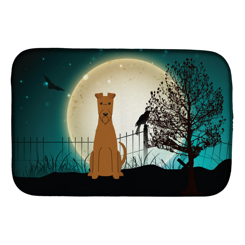 Tapis de séchage terrier irish halloween