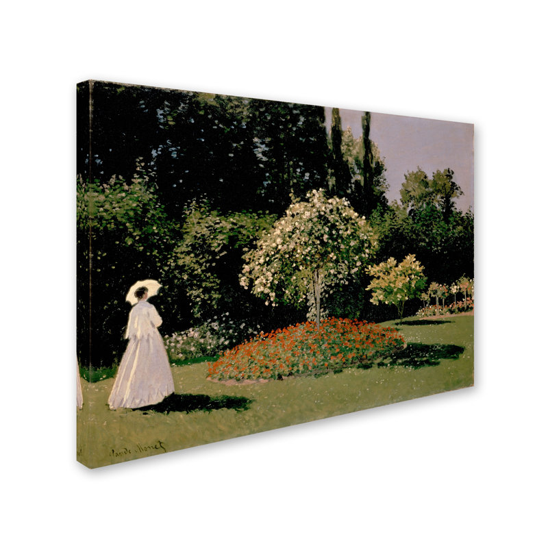 «Woman In The Garden», reproduction sur toile tendue, H 35 po x l 47 po