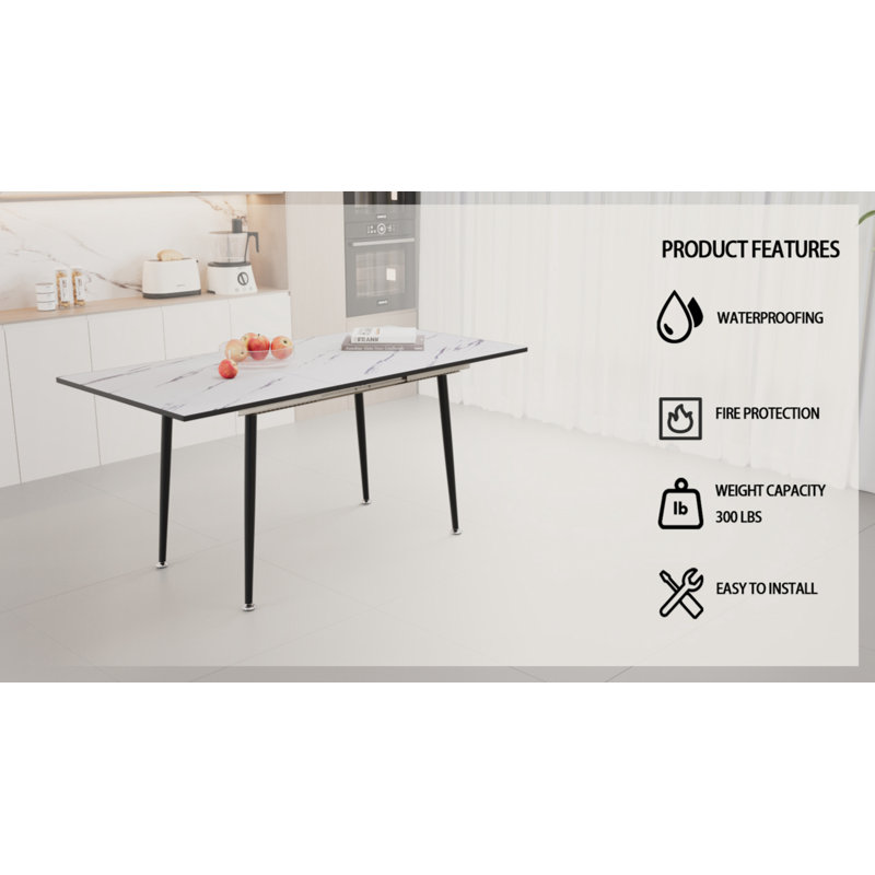 Table de salle à manger L 62,99 po x l 31,5 po Mistrot