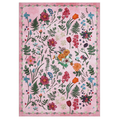 Tapis d'entrée ultra doux et coloré à motifs floraux, style oriental vintage, idéal pour la cuisine, l'entrée, la chambre ou les couloirs. Antidérapant et doux.