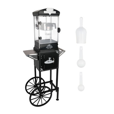 Machine à maïs soufflé 10 oz avec chariot - Fonctionnement à une touche pour le cinéma maison