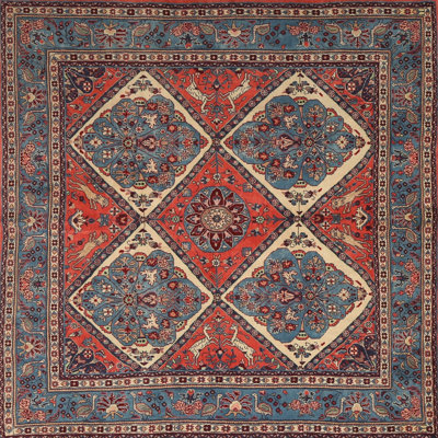 Tapis orange/bleu traditionnel Arnd