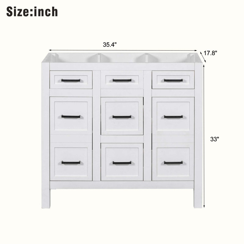 35.4'' Single Bathroom Vanity Base Only