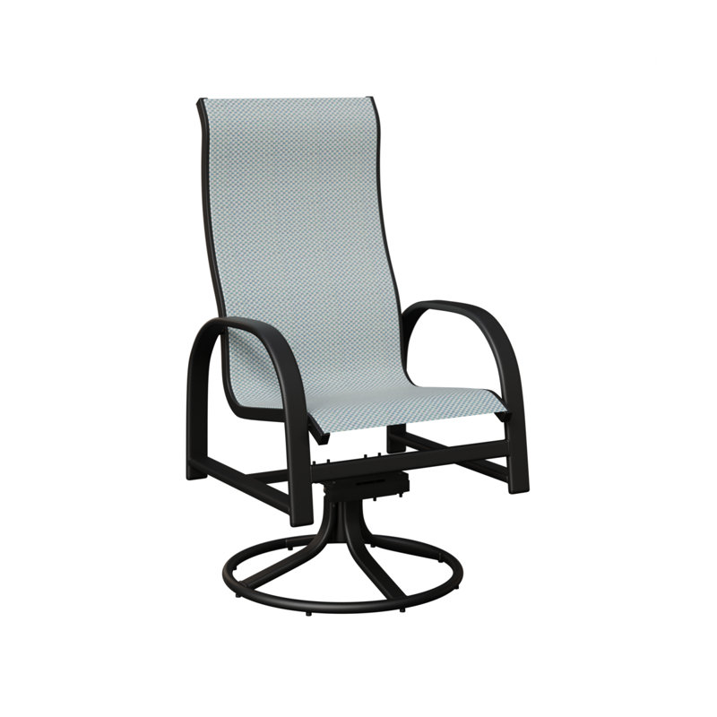 Chaise berçante berçante berçante Berlin, Interlock Calypso, Noir mat
