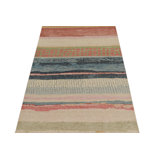 Distressed Homage Hand Knotted Wool Abstract Area Rug