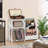 Natural White Vinyl Record Player Stand With Large Storage And Display Shelf
