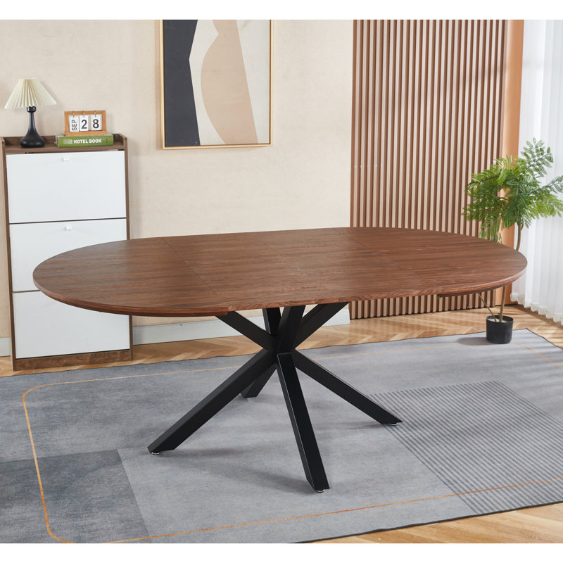 Tables de salle à manger et de bureau avec pieds extensibles - noyer, stable et élégant