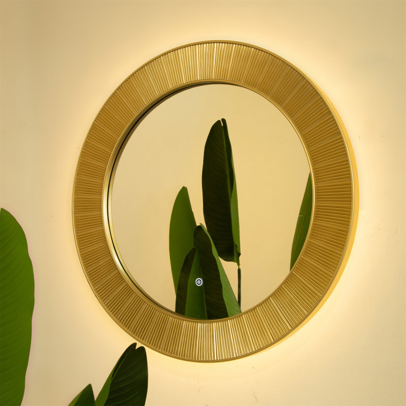 Miroir Cyclis 31 po, Doré/argent