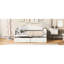 Lit de jour simple en bois blanc, 2 tiroirs pour l'organisation de la chambre à coucher, fabrication en pin, pas de sommier tapissier, idéal pour tout intérieur, conception de chalet traditionnelle, espace de rangement supplémentaire pour la structure, haute qualité