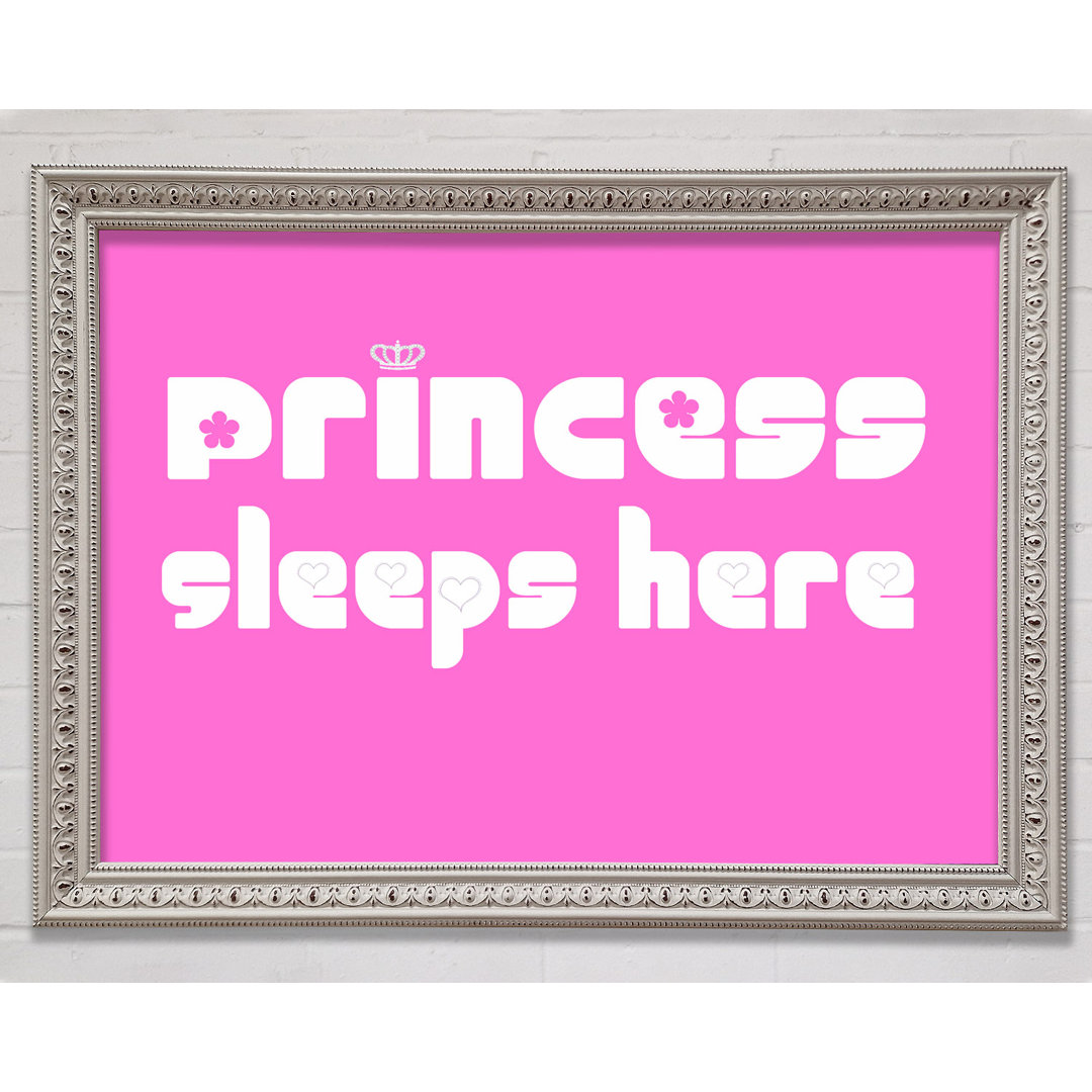 Princesss Sleeps Here 2 Lilac Gerahmter Druck