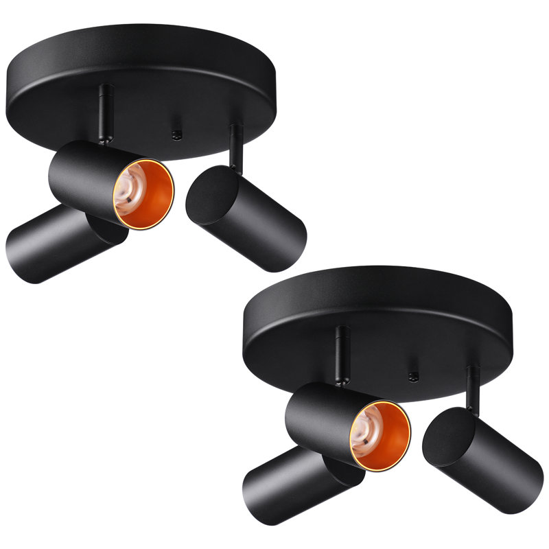 9.84'' 3 -Light Fixed Track Track Kit with Dimmable, Black