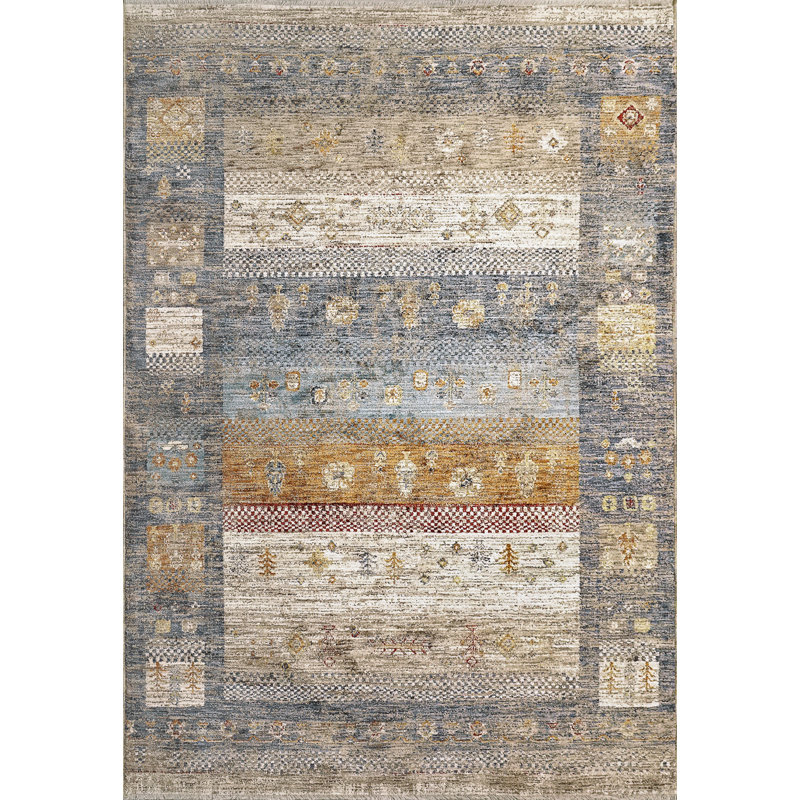 DAKOTA 2.7X5 6642-599 BLUE/MULTI, Rectangle 2'7" x 5'