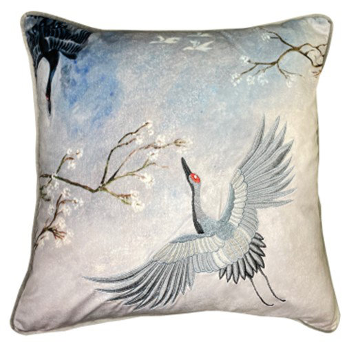 Galini Feather Abstract Square Throw Cushion