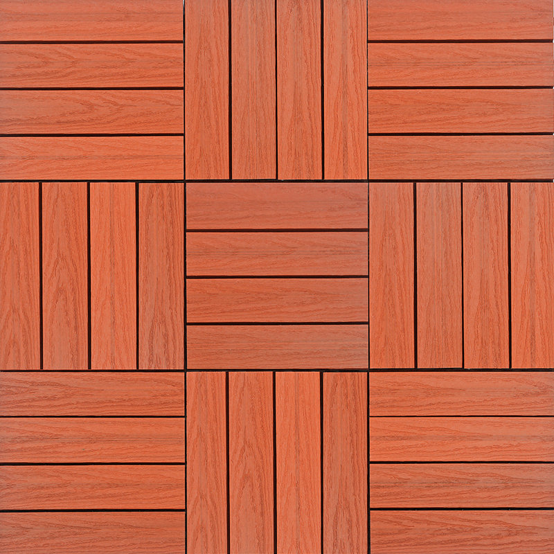 Carreau de terrasse à emboîtement en composite 12 "x 12" UltraShield Naturale, Rouge Madrid