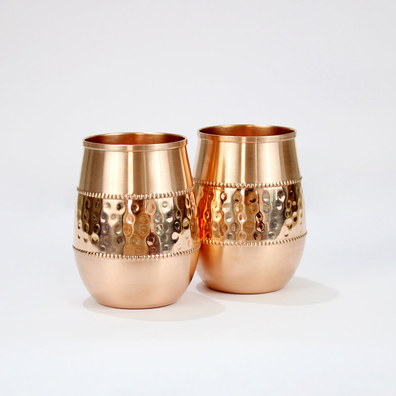 Kapow 250ml Handmade Copper Drinking Glass Set
