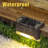 Black Solar Powered Integrated LED Deck Light Pack - Garden Patio Pathway Decor-64097006