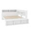 Lit de jour avec armoires de rangement, range-chaussures, structure en bois de pin massif avec ports USB-956259236