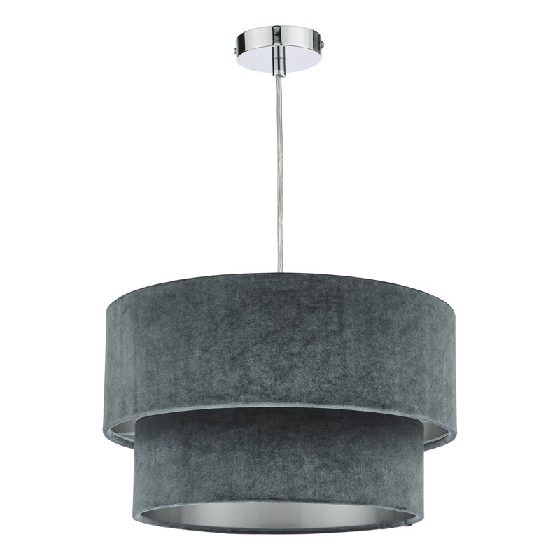 Bengte 1 - Light LED Drum Pendant, Grey/Silver