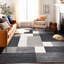 Tapis gris, noir et blanc touffeté à motif géométrique Akieba-45440904