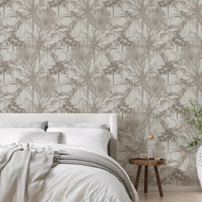 Sublime Jungle Texture Neutral 10m x 52cm Matte Wallpaper Roll