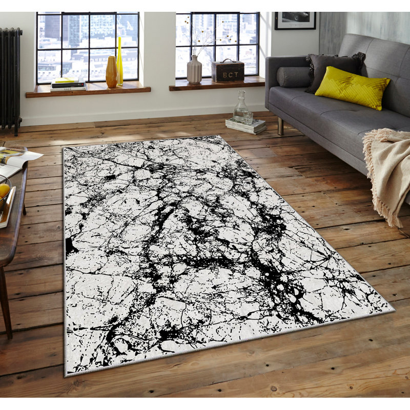 Luxurious Area Rug, 100% Polyester, 5.9 x 9.2 Feet | 740 g/m² Weight, Non-Slip Felt Dot Underside, Easy Clean Velvet Fabric, 0.08 in Pile Height | Machine Washable, Perfect for Living Room & Bedroom Décor