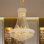Lustre en cristal de style empire français de luxe de style empire moderne 23,6 po 23 lumières (doré)