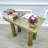 39.3 x 23.6 x 30" Gold Color Wood MDF Church Holy Communion Table Sancturary