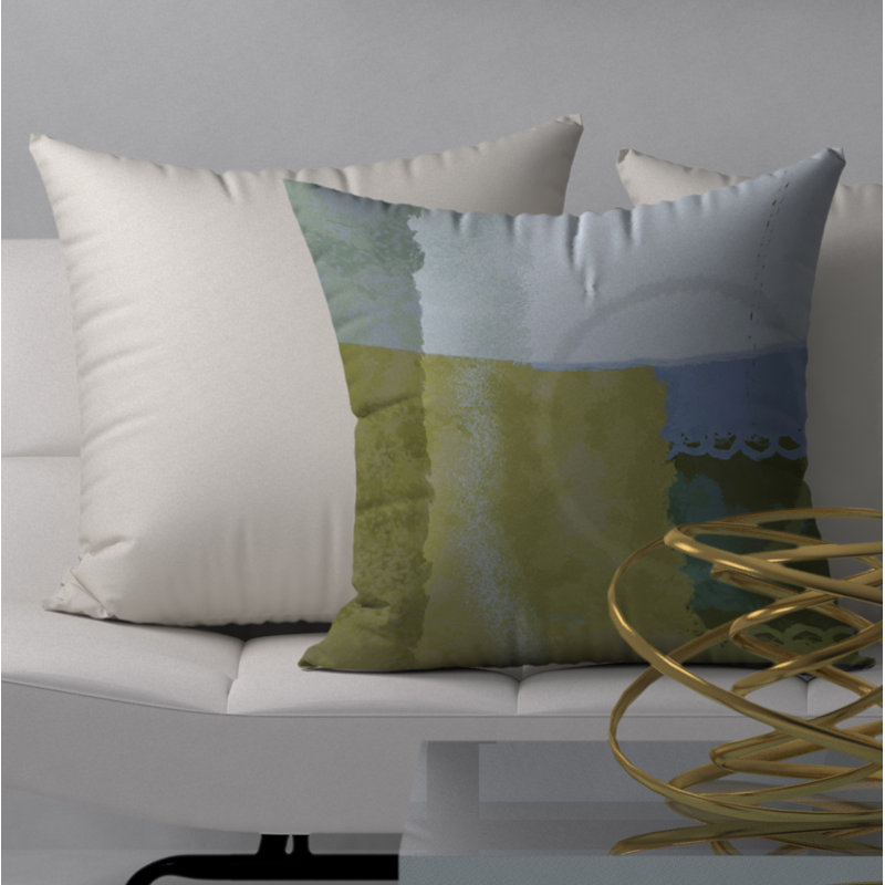 Abstract Reversible Throw Pillow, 24" x 24"