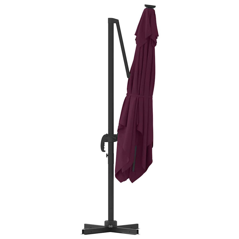 Cantilever Parasol, 265cm H x 285cm W x 285cm D, Dark Pink