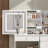 39.4'' Wide Makeup Vanity Set with Stool and Mirror