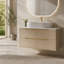 Meuble-lavabo de 36 pouces, autoportant ou mural avec lavabo intégré en céramique et tiroirs à fermeture en douceur