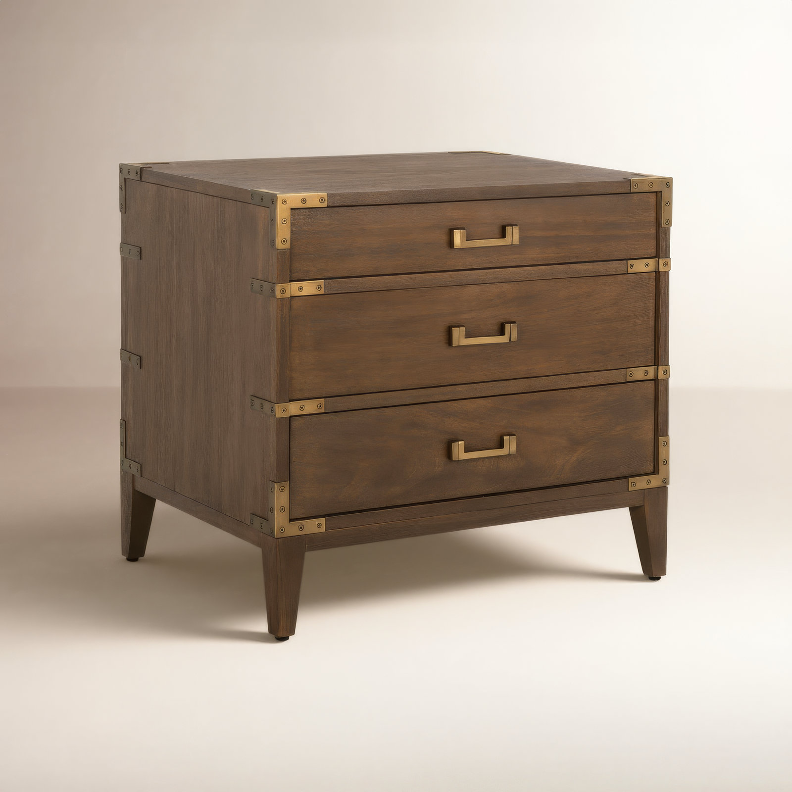 Lauretta 3 - Drawer 26" Nightstand, Brown
