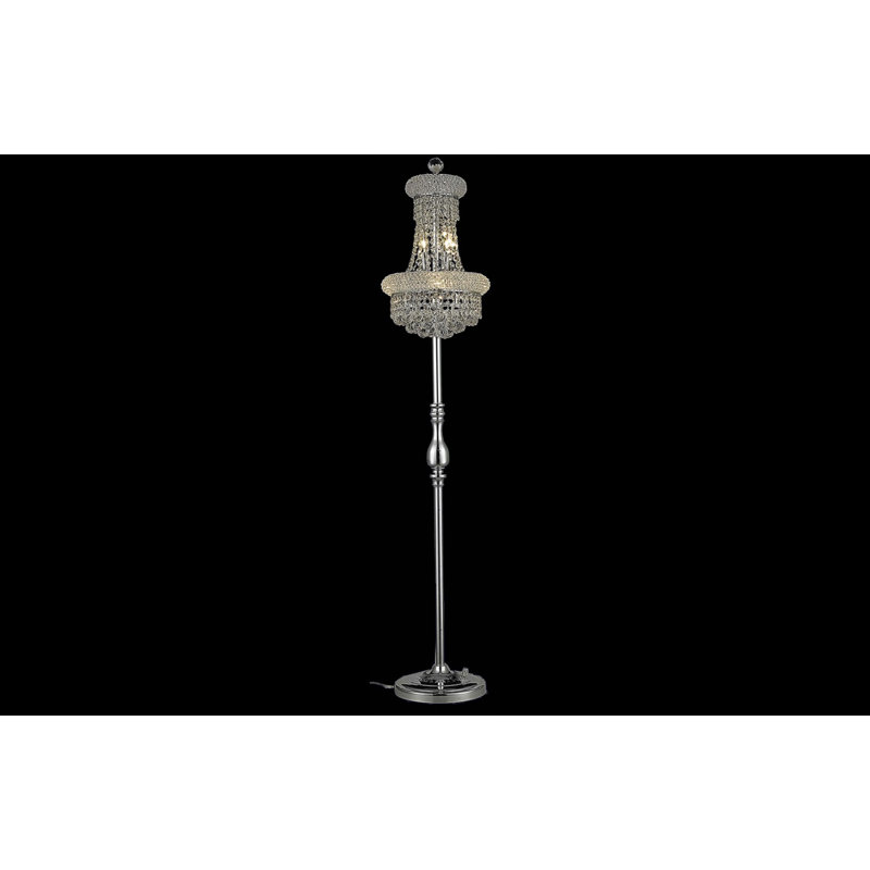 Mckie 58'' Traditional Floor Lamp, Chrome