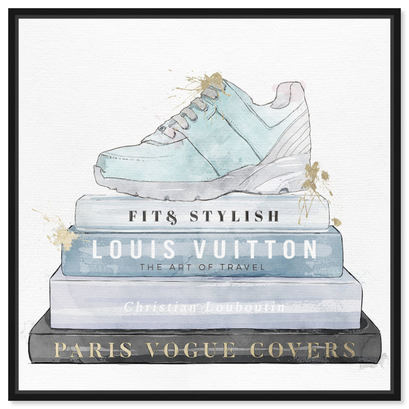 Fit and Stylish Shoes - impression d'art graphique, Toile avec cadre noir, H 12 po x l 12 po x P 1,5 po