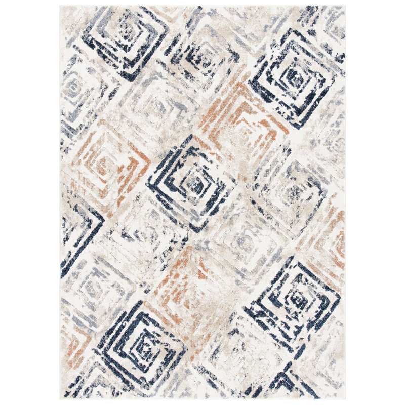 Coppertone Performance Geometric Rug, Rectangle 4'5" x 6'5"