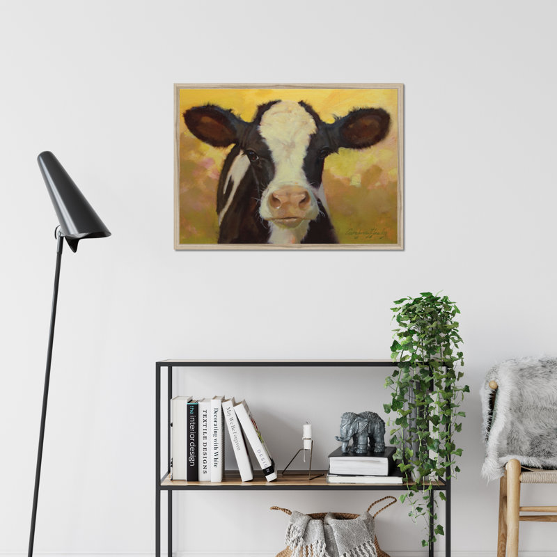 Badin Farm Pals III by Carolyne Hawley - Painting, 34cm H x 50cm W, Natural Wood Framed Paper Print