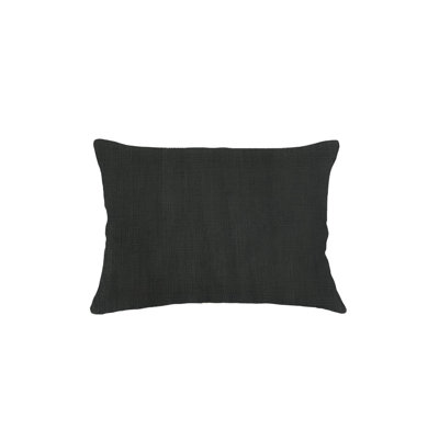 Black So Soft Linen Pillow 14x20 Cover Only