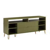 DUMBO 63" Mid-Century Modern TV Stand with 6 Shelves and 2 Drawers
