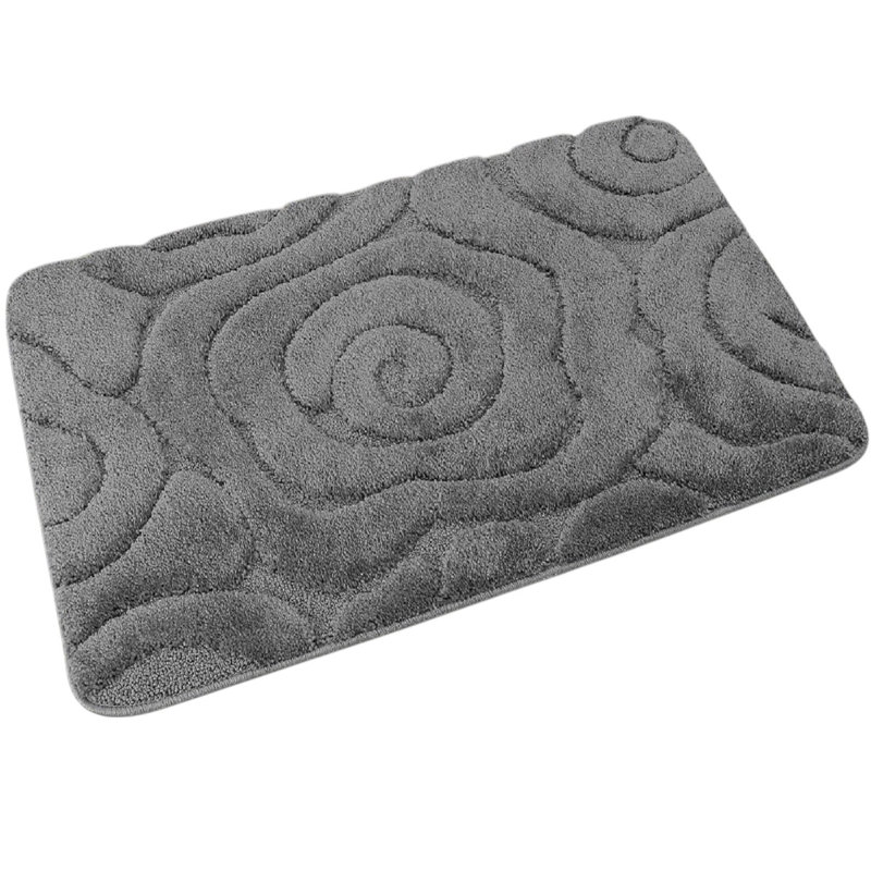 Hardee Non-Slip Bath Rug, Gray