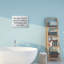 «What Side Funny Bathroom Word Design», reproduction d'art textuel sur toile-297446813-297446812