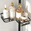 Floor to Ceiling Tension Pole Shower Caddy | 25–114in Adjustable Bathroom Shower Organizer with Hooks & 2 Adhesive Soap Dishes