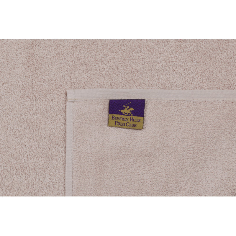 Ensemble de 2 serviettes de bain 100% coton, Bleu clair / beige