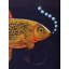 Poisson rouge encadré de 15 po | Peinture de Tanjore