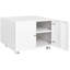Classeur de bureau blanc: 2 portes en acier avec 4 roulettes mobiles et support pour imprimante à surface lisse: finition blanche universelle-1735582015