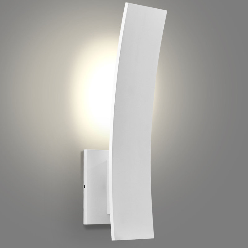 Applique murale d'extérieur incurvée à DEL de 15 pouces, 5CCT, 1000LM, 15W, étanche IP65, à intensité variable, CRI90, faisceau à 90 °, ETL, luminaire extérieur