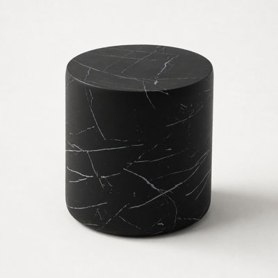 Lightweight MGO Accent Side Table with Marble Texture