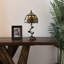 Lampe de table Tiffany en verre teinté avec ampoule DEL Nadya incluse l 8 po x P 8 po x H 16 po-519216678