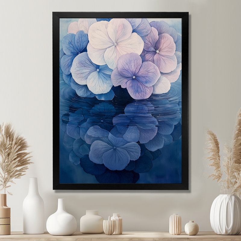 Hancock - reproduction d'art sur toile florale, Reproduction encadrée d'une seule photo sans pass, Noir, noir, noir, noir