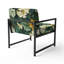 Chaise d'appoint rembourrée à motif floral Monstera Elegance Tropical-256523041