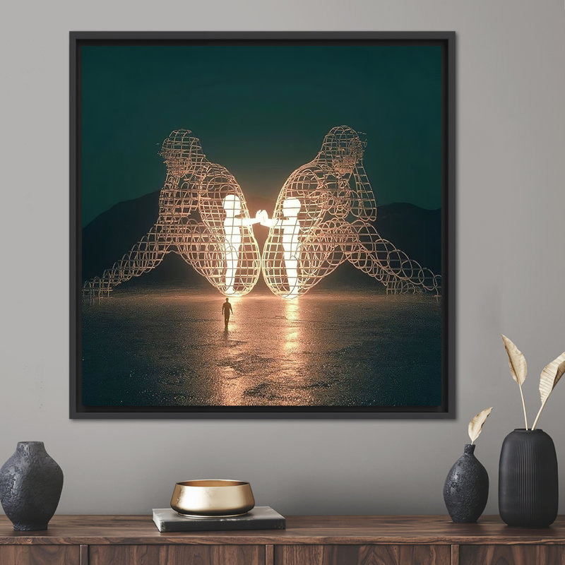 Print on Canvas, Black Floater Frame, 90cm H x 90cm W
